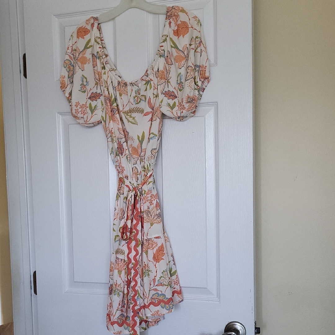 Nwt Flying Tomato Orange & Cream Bohp Dress